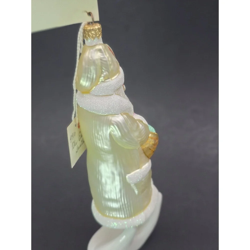 VTG Patricia Breen Easter‎ Santa Glass Ornament 1999 W/Tag 7